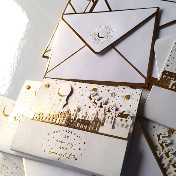 🎅🏼 2/32$ 16 pcs 3D Christmas Cards Envelopes May Your Days Be Merry and Bright - Picture 1 of 12